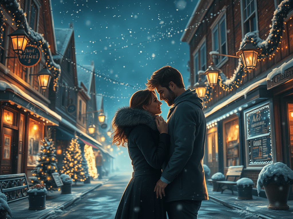 Christmas Lights in Mustang